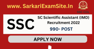 SSC Scientific Assistant